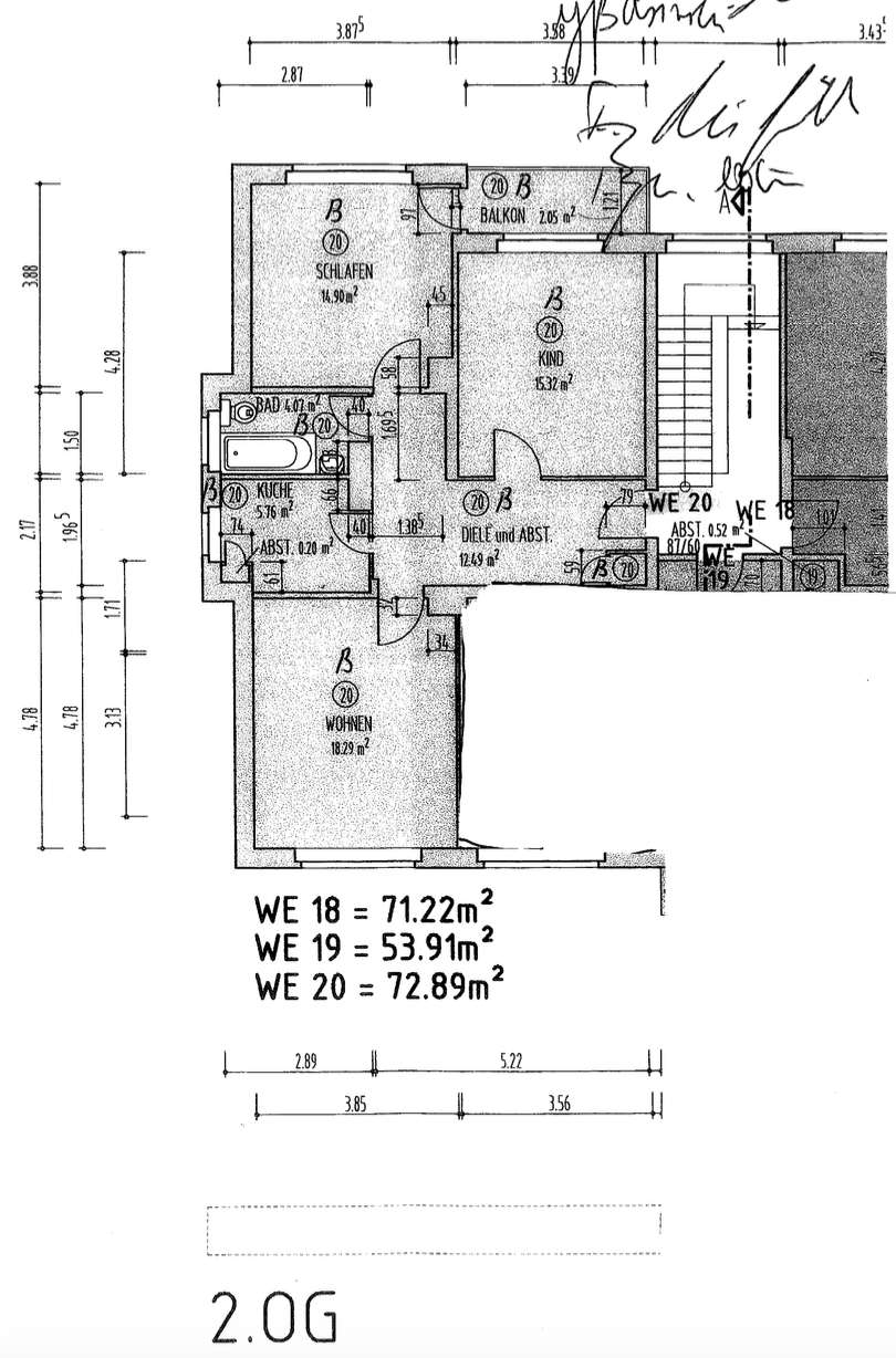 RESERVIERT NOTARTERMIN 3-Zimmer-Wohnung mit Balkon und großem Gemeinschaftsgarten in zentraler Lage